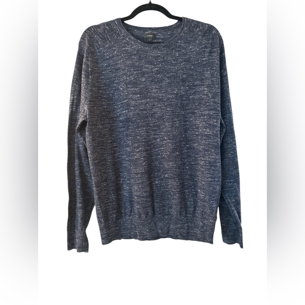 J. Crew Blue Crewneck Sweater Classic Knit Design